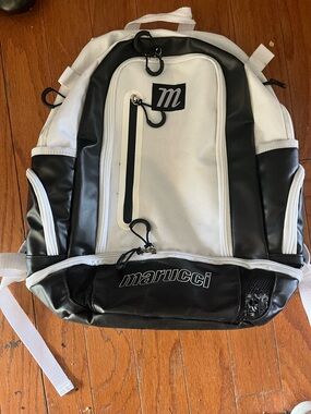 Marucci Men's Black and White Athletic Backpack